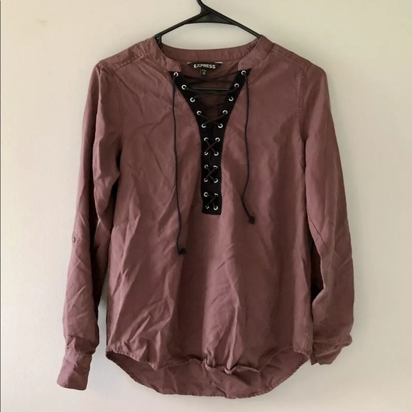 Express Tops - 🎉4/$25 Express Tassle Tie Up Long Sleeve Top XS